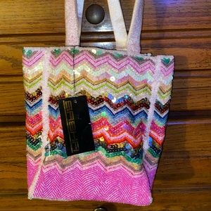 NWT silk sequined purse